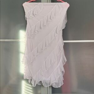 Elegant White Ruffle Dress